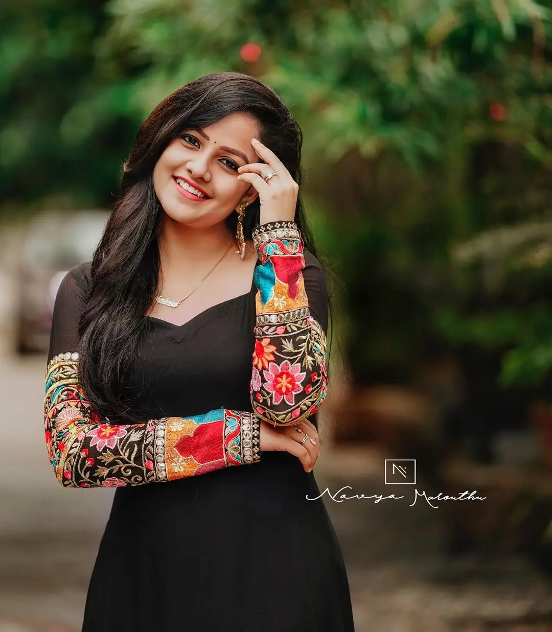 TELUGU GIRL VAISHNAVI CHAITANYA WEARING BLACK GOWN